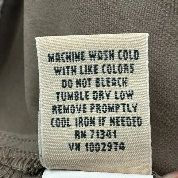 LL Bean Pants Women 10 Brown Comfort Trail Crop Stretch UPF Wicking Outdoor Hike - Picture 10 of 15